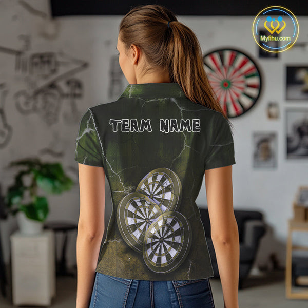 Custom Lightning Triple Dartboard Vintage Dart Women Polo Shirt, Team Uniform NYN0679