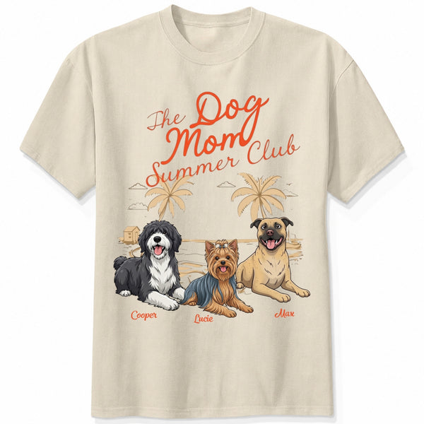 Personalized Dog Mom Summer Club Custom  Dogs T-shirt for Dog Mom FSDM41