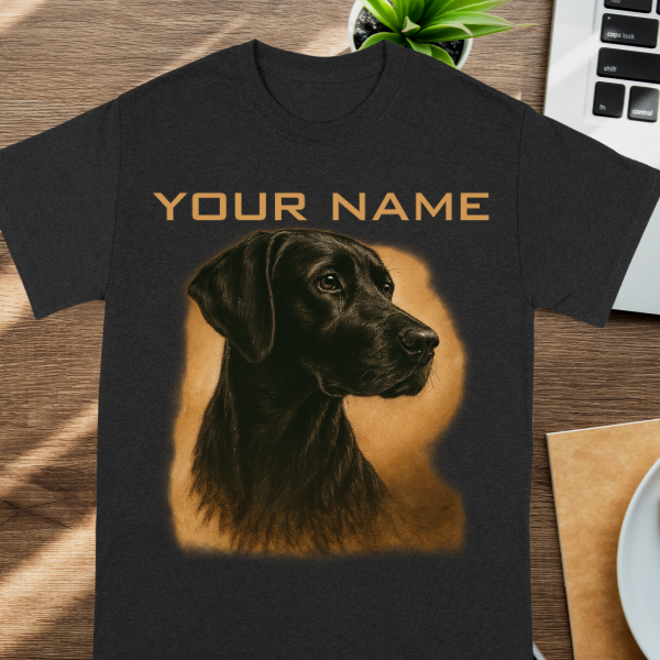 Beautiful Black Labrador Retriever Custom Name T-shirt FSD4710 D03