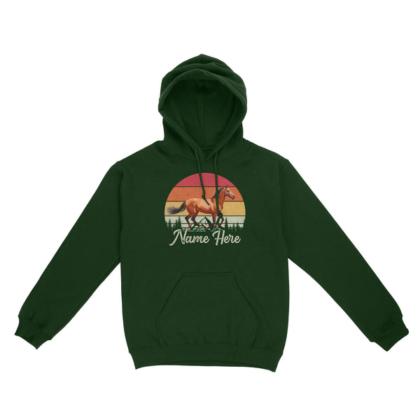 Custom Photo and name Horse retro Shirt, Horse Riding Shirt, Gift for Horse Lover D03 NQS3244 Hoodie