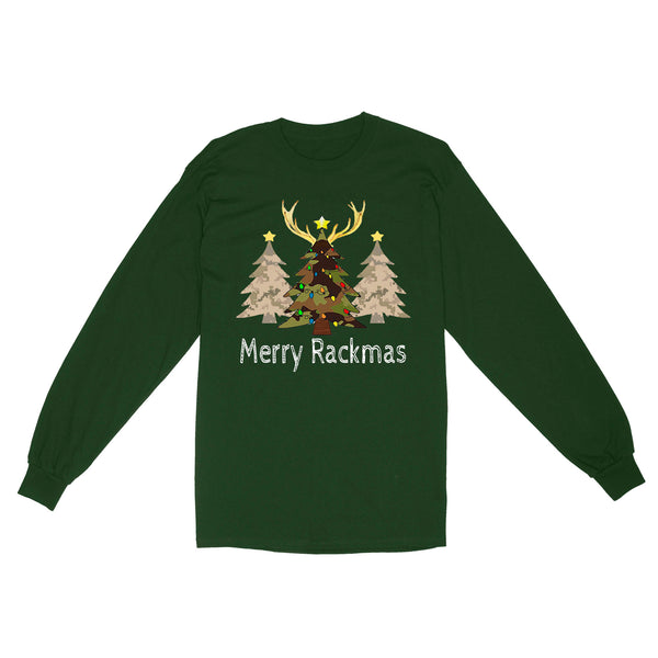 Deer, Elk, Moose hunting Merry Rackmas hunting gift for men Standard Long Sleeve