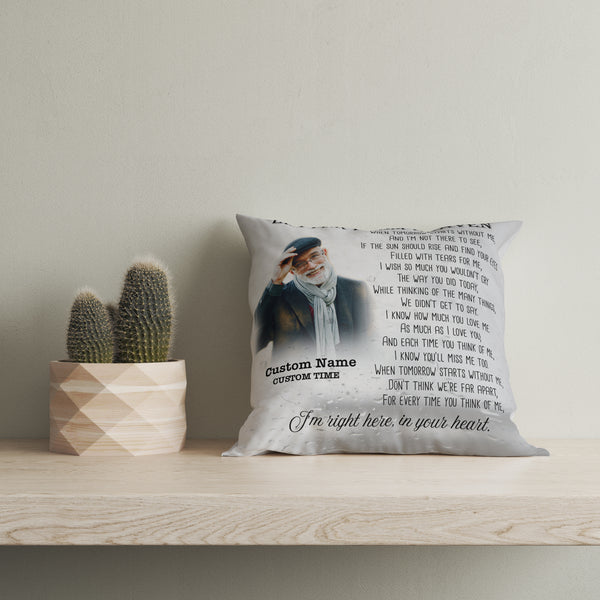 Memorial Pillow| A Letter From Heaven - Custom Memorial Gifts, Sympathy Gifts, Remembrance Keepsake| JPL51
