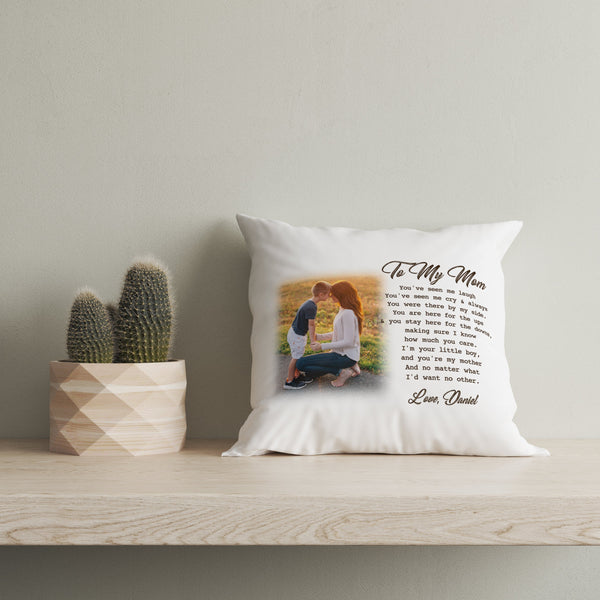 Personalized Mom Pillow - Son & Mother Mother's Day Gift, I Love You Mom Birthday Christmas Keepsake| NPL20