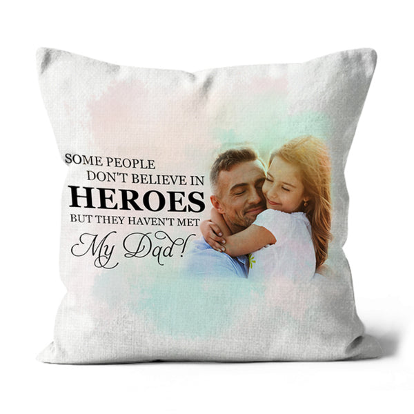 Dad Personalized Pillow (Insert Included) My Dad My Hero Father's Day Gift for Daddy 1-side Print| NPL102