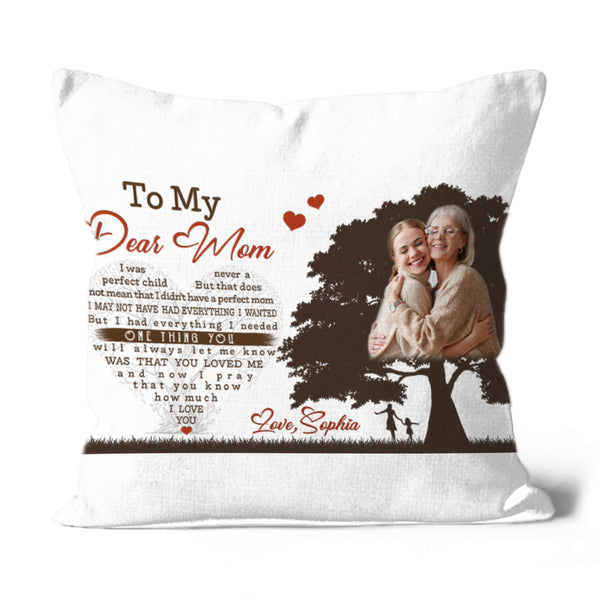Personalized Mom Pillow - To My Dear Mom Mother's Day Gift, I Love You Mom Birthday Christmas Keepsake| NPL19