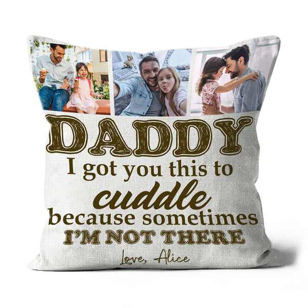Daddy Personalized Pillow (Insert Included) Custom Photo Collage Father's Day Gift 1-side Print Case| NPL42