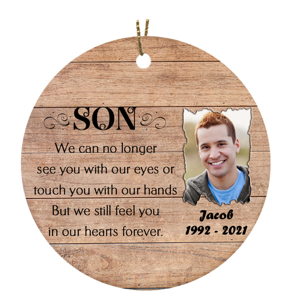 Son Memorial Ornament - Angel Son, Christmas in Heaven, Son Remembrance Home Decor, Memorial Gift for Loss of Son in Memory, Child Loss| NOM86