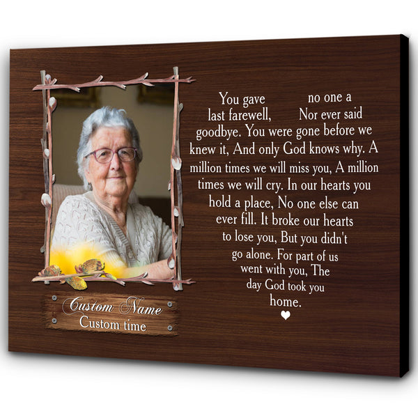 Sympathy gift for loss of loved one, Bereavement Canvas/poster for loss of Father Mother - VTQ180