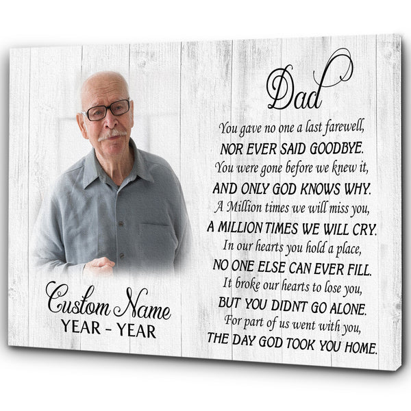 Sympathy gift for loss of Dad, Memorial Bereavement gifts for loss of father, Remembrance gift - VTQ147