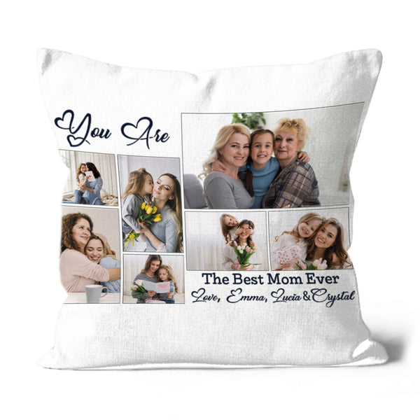 Best Mom Ever Personalized Pillow, Mom Grandma Mother's Day Gift, New Mommy Birthday Christmas Keepsake| NPL26