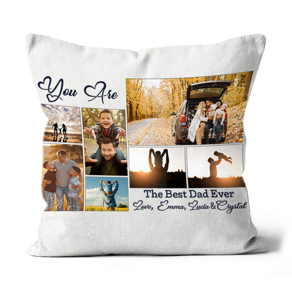 Best Dad Ever Personalized Pillow (Insert Included) Father's Day Gift Throw Pillow 1-side Print| NPL106
