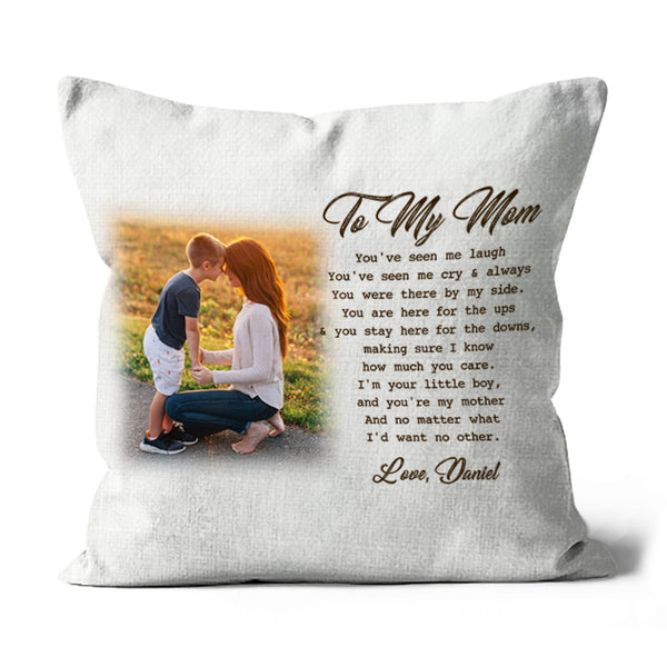 Personalized Mom Pillow - Son & Mother Mother's Day Gift, I Love You Mom Birthday Christmas Keepsake| NPL20