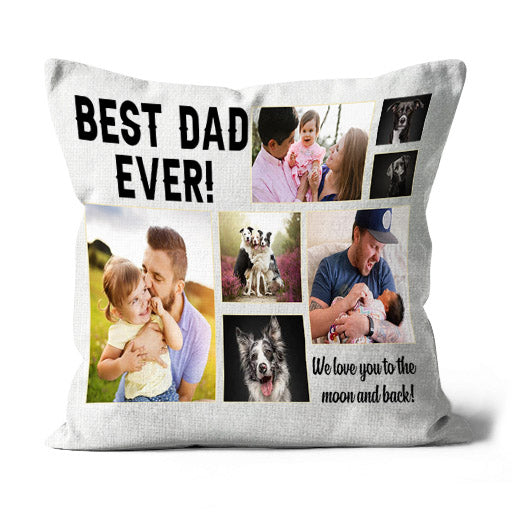 Best Dad Ever Personalized Pillow (Insert Included) Custom Father's Day Gift for Daddy 1-side Print| NPL46