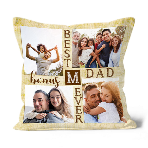 Best Bonus Dad Ever Personalized Pillow (Insert Included) Father's Day Gift Stepdad All-over Print| NPL100