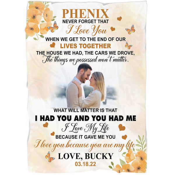 Blanket Gift for Husband| Customized Blanket  Fleece Throw| The Day I Met You| Valentine  Gift for Him| Husband Birthday Gift| To My  Husband Blanket on Anniversary BP50 Myfihu