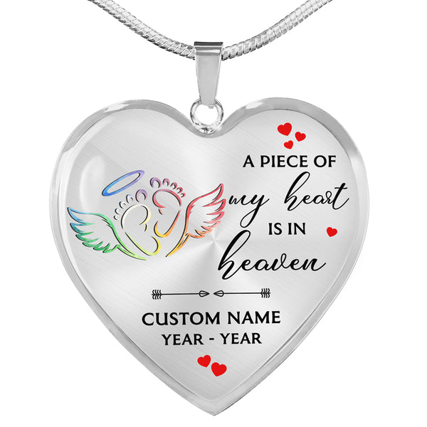 Custom Baby remembrance necklace - Infant footprints memorial jewelry, Miscarriage loss gift for Mom NNT42