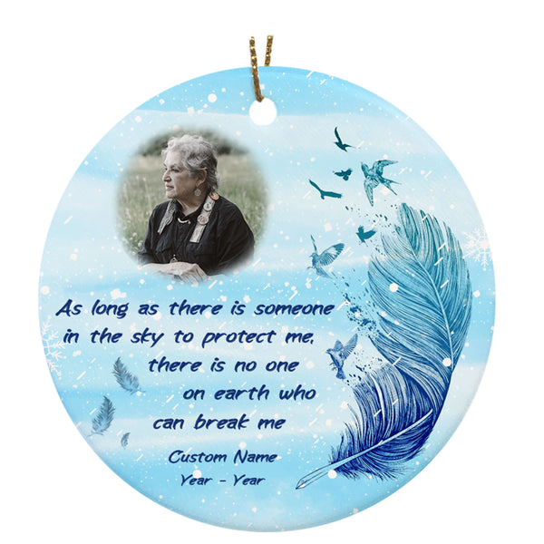 Personalized Memorial Ornament - Someone in The Sky, Christmas in Heaven, Remembrance Home Decor, Memorial Gift for Loss of A Loved One| NOM69