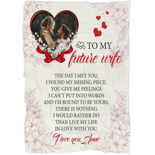 Custom Blanket with Pictures| To My Future  Wife Blanket| My Wife Blanket| Valentine’s  Day Gifts| Best Gift for Your Life Partner| To  My Wife Blanket| Valentines Blanket BP60 Myfihu