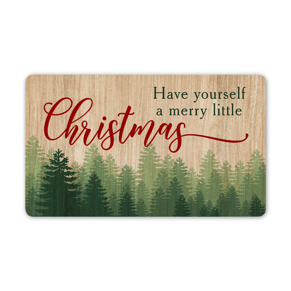Christmas Door Mat - Haver Yourself A Merry Little Christmas Door Mat| Christmas Wish Christmas Sign Christmas Decoration Welcome Mat Holiday Doormat Winter Sign Gift for Xmas| JD31