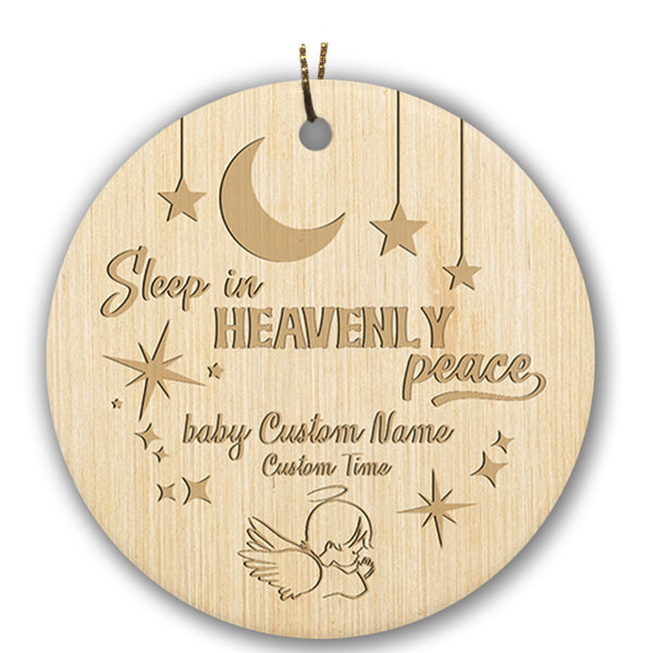 Christmas Memorial Circle Ornament - Loss Baby Memorial Ornament Sleep in Heavenly Peace Ornament Remembrance Ornament Sympathy Gift for Loss of Child Infant Loss Miscarriage - JOR28