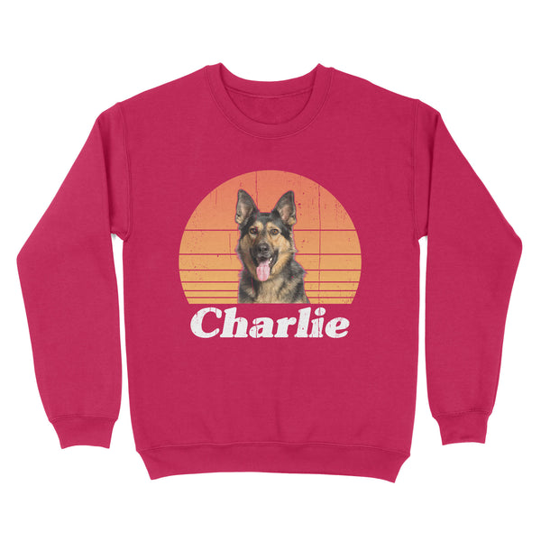 Custom Dog Vintage Shirt, Custom Name and Photo Pet Shirt, Dog Lover/Dog Owner Gift, Personalized gifts Standard Sweatshirt FSD2367D06