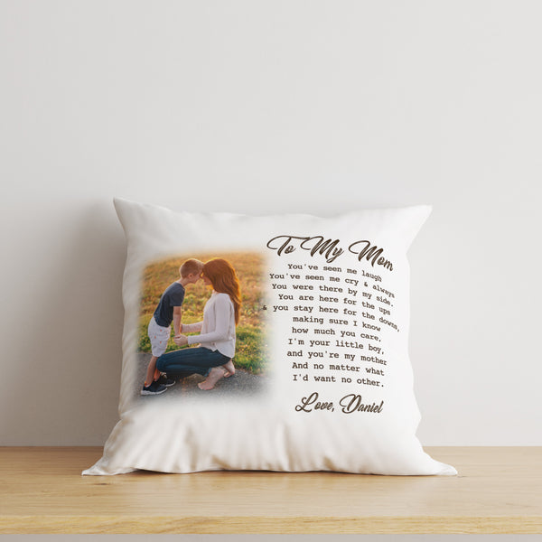 Personalized Mom Pillow - Son & Mother Mother's Day Gift, I Love You Mom Birthday Christmas Keepsake| NPL20