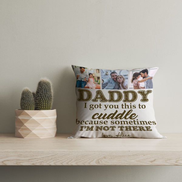 Daddy Personalized Pillow (Insert Included) Custom Photo Collage Father's Day Gift 1-side Print Case| NPL42