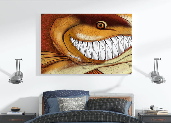 Funny Redfish fishing art Matte Canvas ChipteeAmz's art Redfish wall art AT034