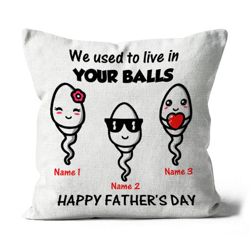 Funny Dad Personalized Pillow (Insert Included) Father's Day Gift Custom Throw Pillow 1-side Print| NPL118