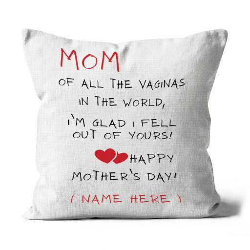 Mom Funny Pillow (Insert Included) Happy Mother's Day Gift Custom Name Throw Pillow 1-side Print Case| NPL113