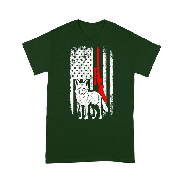 Coyote Hunting American Flag Shirts Predator Coyote Hunter T-shirt - FSD3053 D02