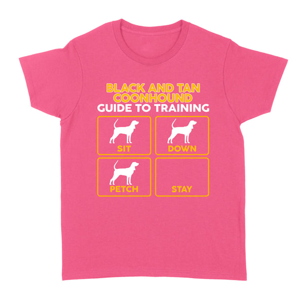 Black and Tan Coonhound Women's T-Shirt | Funny Guide to Training - FSD1090