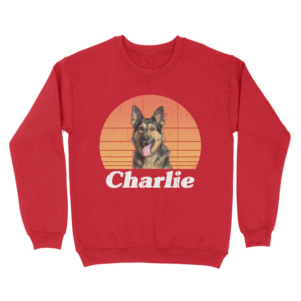 Custom Dog Vintage Shirt, Custom Name and Photo Pet Shirt, Dog Lover/Dog Owner Gift, Personalized gifts Standard Sweatshirt FSD2367D06
