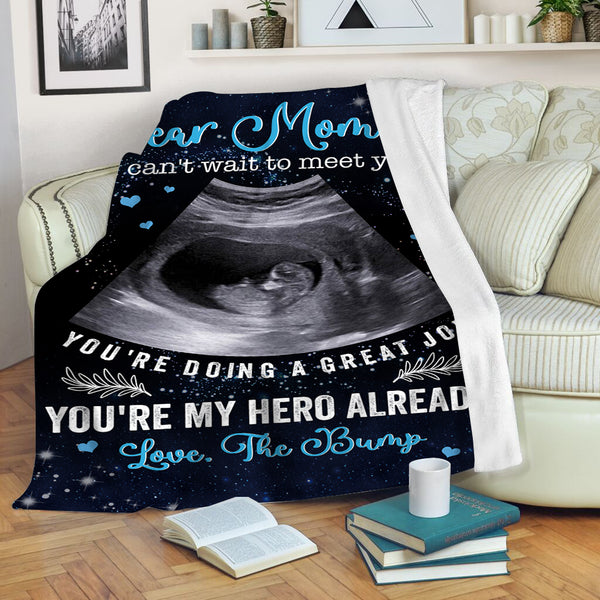 Mom To Be Blanket Personlized Sonogram Photo, First Mother's Day Gift for Expecting Mom, 1st Time Mother N2540