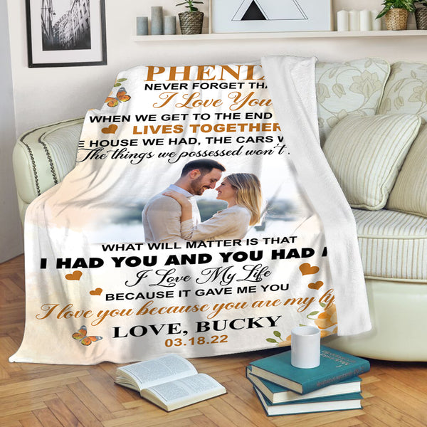 Blanket Gift for Husband| Customized Blanket  Fleece Throw| The Day I Met You| Valentine  Gift for Him| Husband Birthday Gift| To My  Husband Blanket on Anniversary BP50 Myfihu