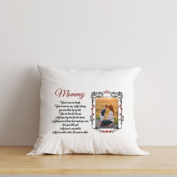 Mommy Personalized Pillow, Custom Photo Pillow Gift for Mom, Mother's Day Gift from Son Daughter| NPL12