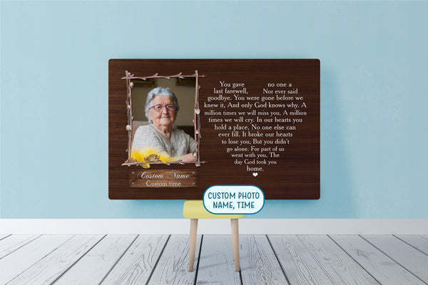 Sympathy gift for loss of loved one, Bereavement Canvas/poster for loss of Father Mother - VTQ180