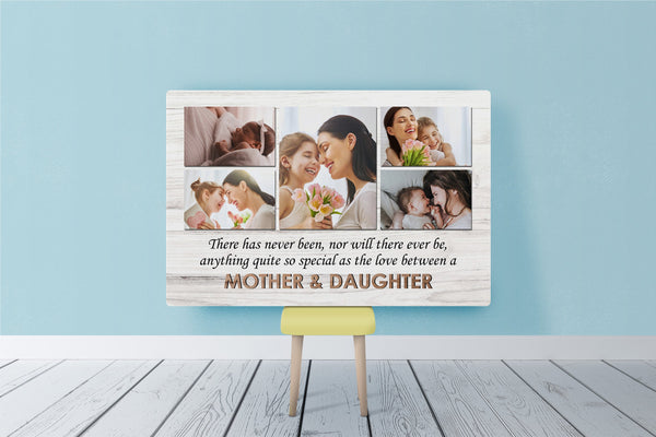 Mother & Daughter Personalized Canvas, Custom Photo Collage Mother's Day Canvas Gift, New Mom Keepsake| N2483