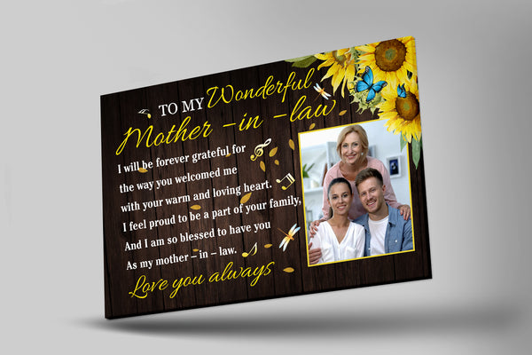 Customized Mother in Law Canvas| Mother in Law Gift, Gifts for Mother in Law, Mother in Law Gift, Best Gifts for Mother in Law, Happy Mother’s Day| AP585