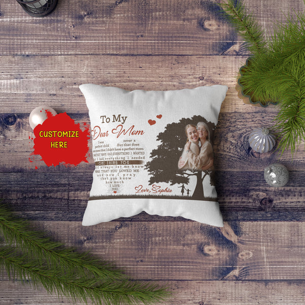 Personalized Mom Pillow - To My Dear Mom Mother's Day Gift, I Love You Mom Birthday Christmas Keepsake| NPL19
