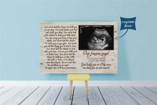 Personalized Memorial Canvas| Our Forever Angel| Sympathy Gift for Loss of Baby Loss Child Infant Loss Miscarriage JC253 Myfihu