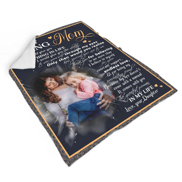 To My Loving Mom Personalized Blanket Custom Throw Mother's Day Gift for Mommy Gift Birthday Christmas| N2534