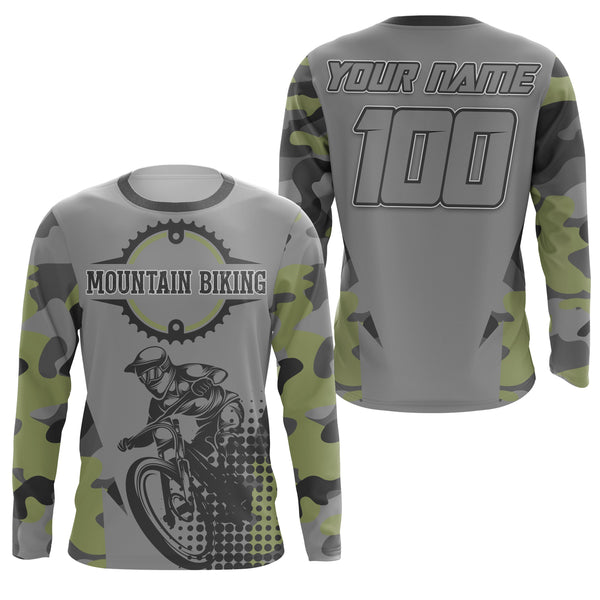 Custom MTB riding jersey UPF30+ Camouflage Mountain Biking shirts Cycling adult&kid racewear| SLC48