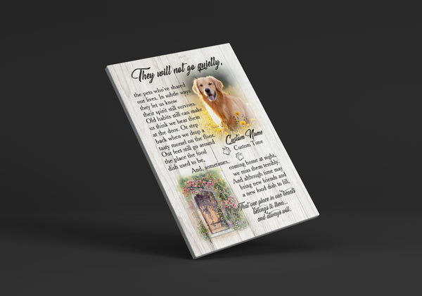 Personalized Dog Memorial Canvas| Memorial Pet Canvas Wall Art, In Memory of Dog, Loss Pet Gift for Pet Owner, Sympathy Gift for Loss Dog, Dog Owner, Dog Remembrance| JCD788