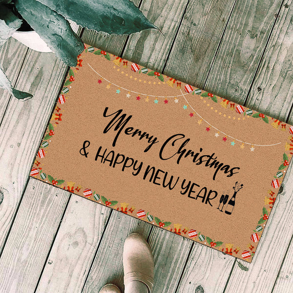 Christmas Doormat Christmas Decoration for Front Door, Home - Christmas Welcome Mat, Happy New Year Mat - Holiday Doormat Xmas Gift Xmas Decor Christmas Sign - JD39