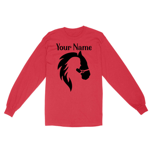 Customized name horse gifts for girls, Horse Shirt, Equestrian Gifts, Equestrian Shirt, Horse Girl, Horse Gifts D03 NQS2681 Standard Long Sleeve