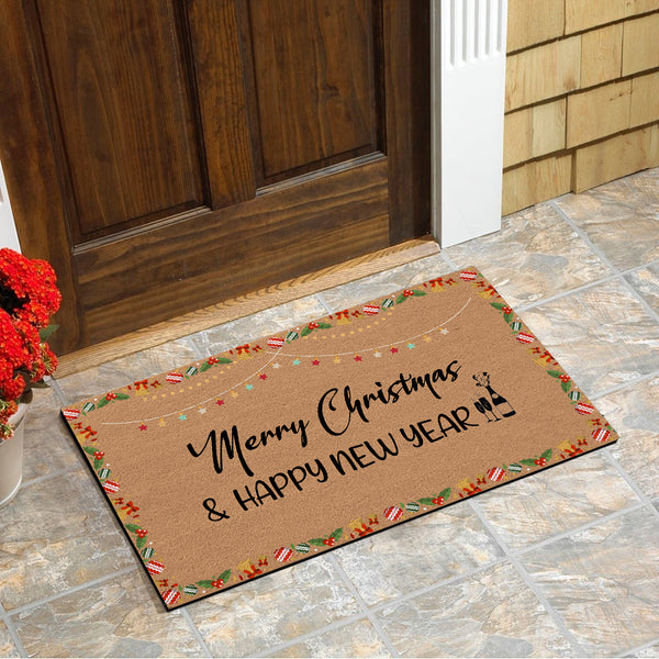 Christmas Doormat Christmas Decoration for Front Door, Home - Christmas Welcome Mat, Happy New Year Mat - Holiday Doormat Xmas Gift Xmas Decor Christmas Sign - JD39