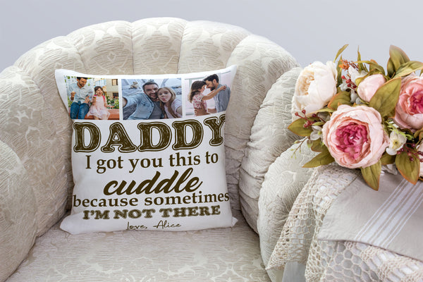 Daddy Personalized Pillow (Insert Included) Custom Photo Collage Father's Day Gift 1-side Print Case| NPL42