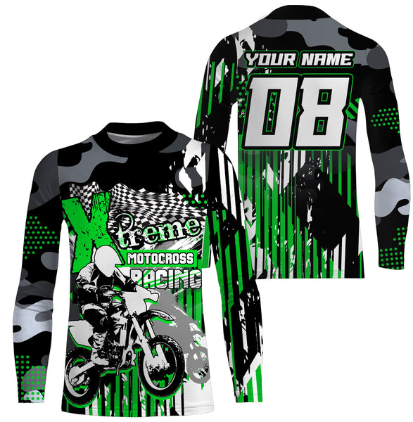 Extreme Motocross racing jersey UPF30+ personalized men women kid dirt bike long sleeves NMS1079