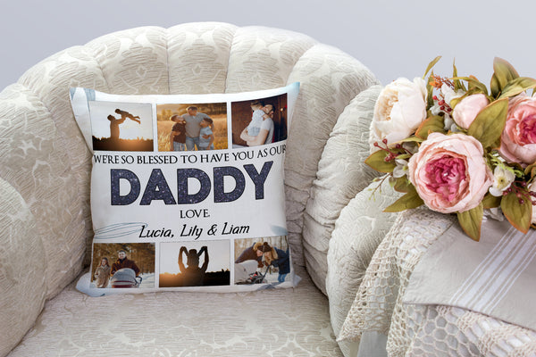 Love Daddy Personalized Pillow (Insert Included) Happy Father's Day Gift Pillow 1-side Print Case| NPL124